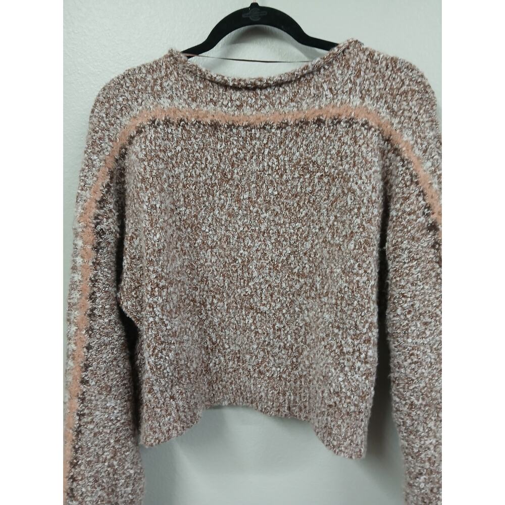 Free People Snowflake Pullover cropped sweater size medium - Picture 4 of 9